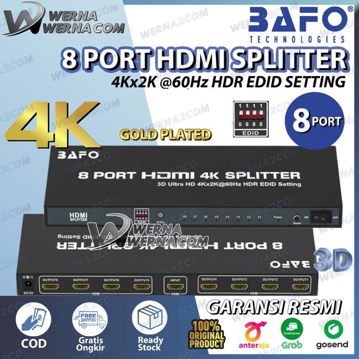 Berkualitas Bafo Hdmi Splitter 8 Port 4K Original Termurah
