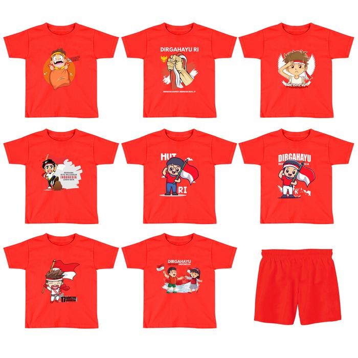 Kaos Couple 17 Agustus Kemerdekaan Indonesia Anak & Dewasa Kaos Agustusan Indonesia Merdeka