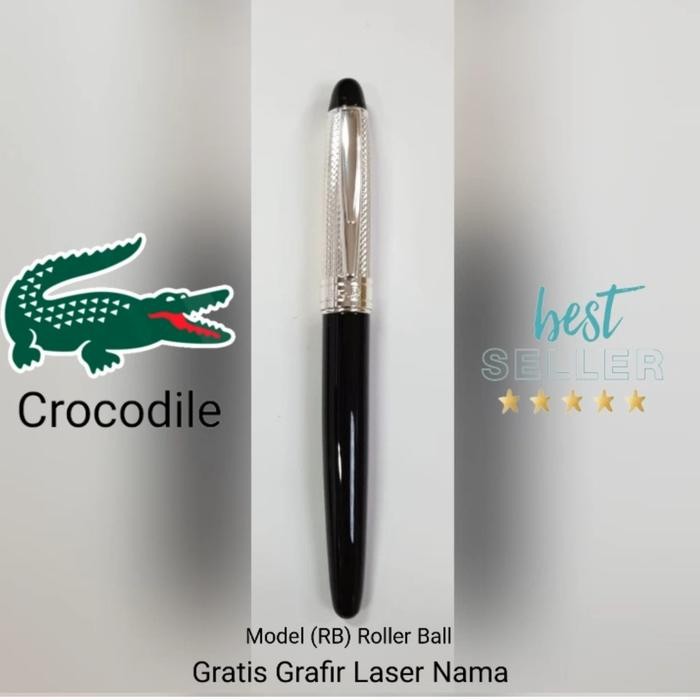 

Pulpen Mewah Crocodile + Gratis Grafir Laser Nama +Box Transparan Abu