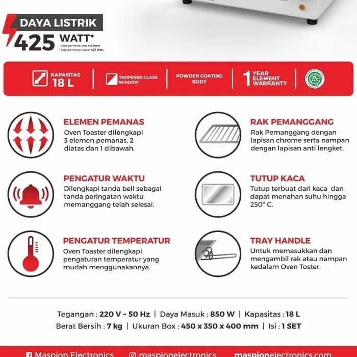 Maspion Oven Listrik Mot-600