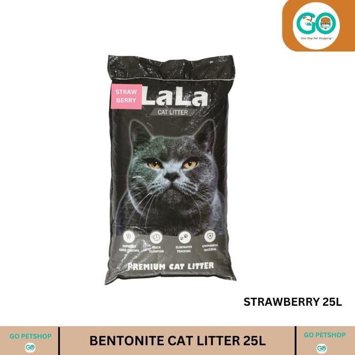 Pasir Lala 25 Liter Aroma Strawberry - Lala Bentonite Cat Litter
