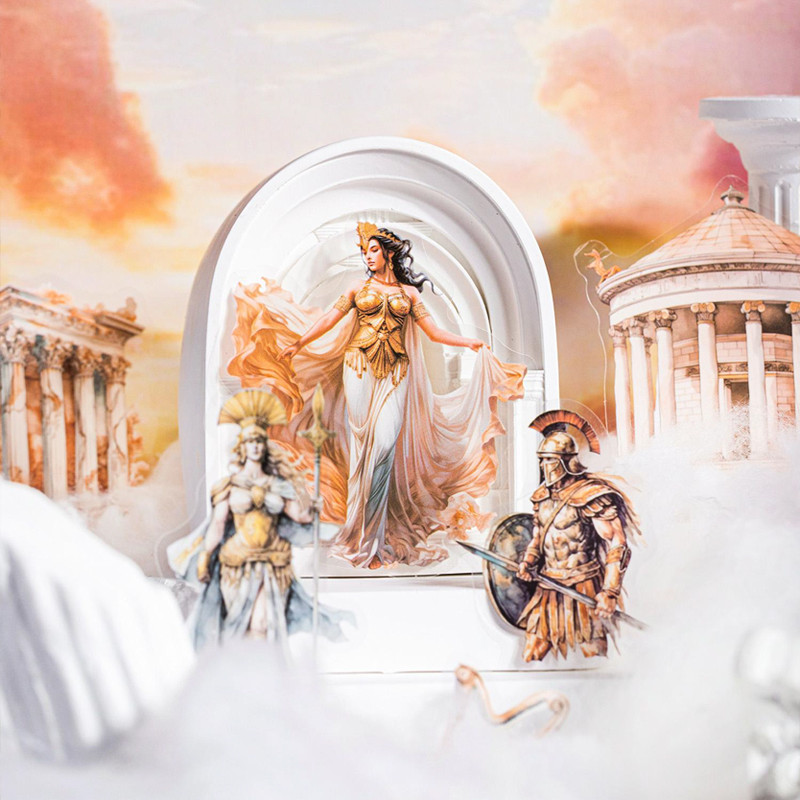 

2Style 45Pcs/bag Greek Mythology Series Scenic Sticker Pack DIY Handbook Scrapbooking