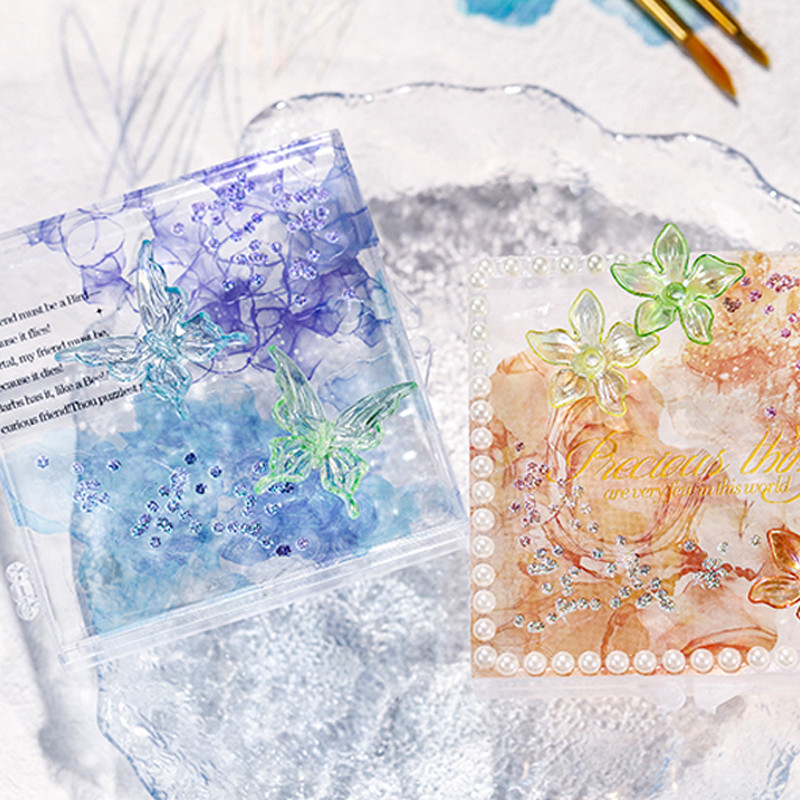 

36Pcs/bag Colorful Romance Series Watercolor Stamping Stickers Handbook Material