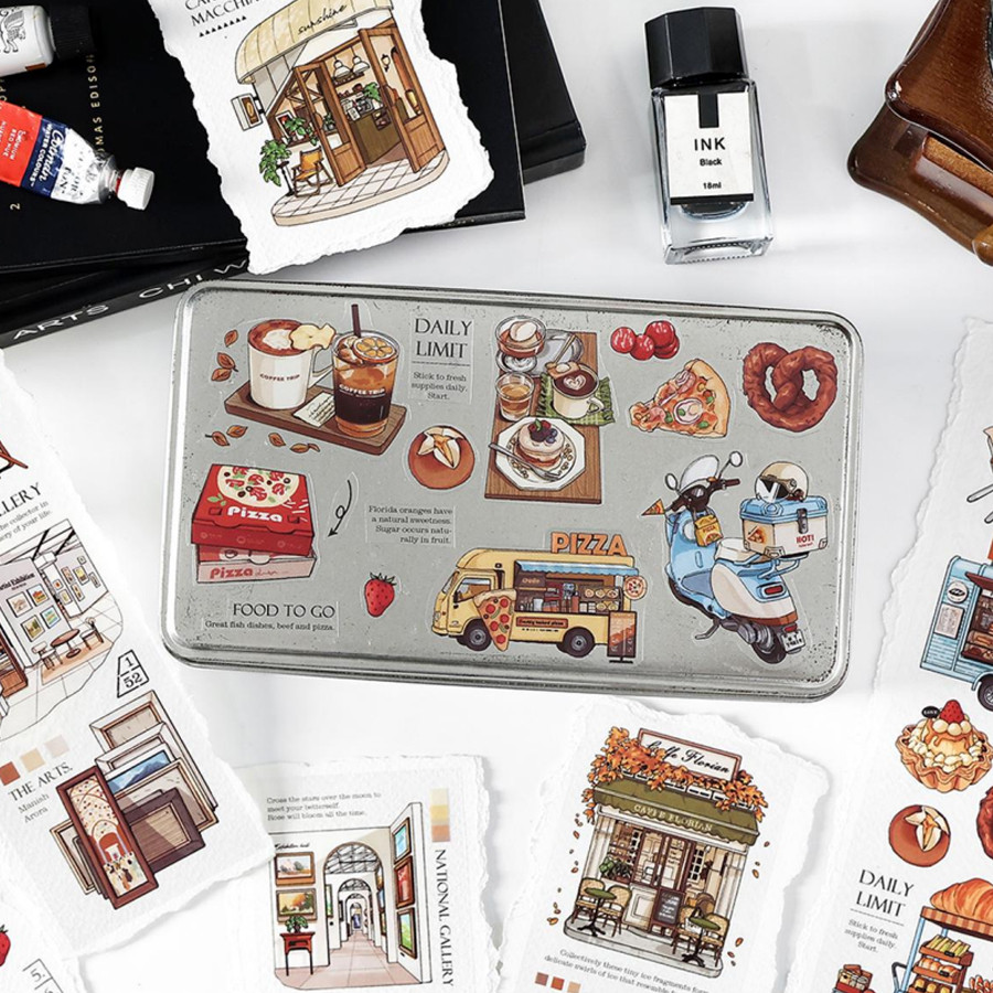 

1Style 24Pcs/bag six sections long strip tape creative DIY handbook scrapbook album