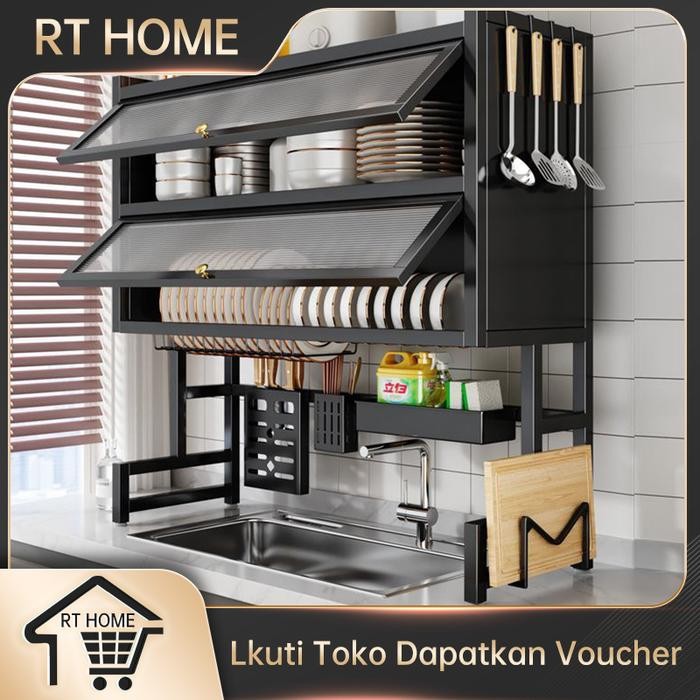 GOTG Rt Home Rak Piring Wastafel Dengan Kabinet Rak Wastafel Cuci Piring Rak Piring