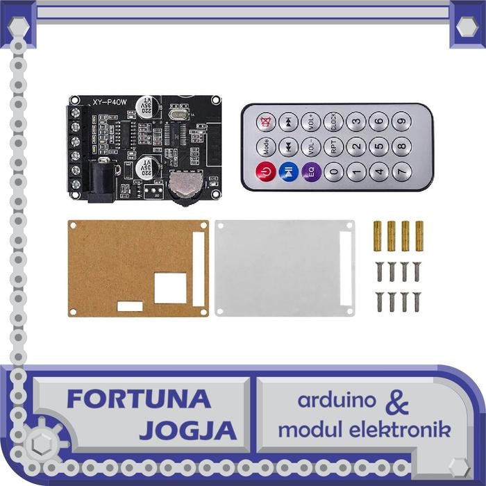 XY-P40W 2x40W Class-D Stereo Bluetooth 5.0 Remote Digital Amplifier