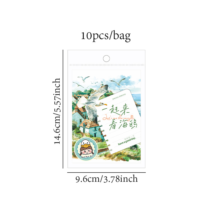 

2Style 30Pcs/bag seagull aquascape sticker pack DIY handbook scrapbook album creative