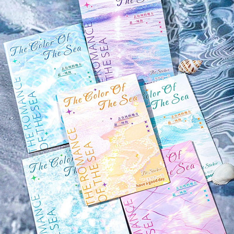 

30pcs sea colour series PET aquascape material stickers DIY scrapbook photo frame mobile
