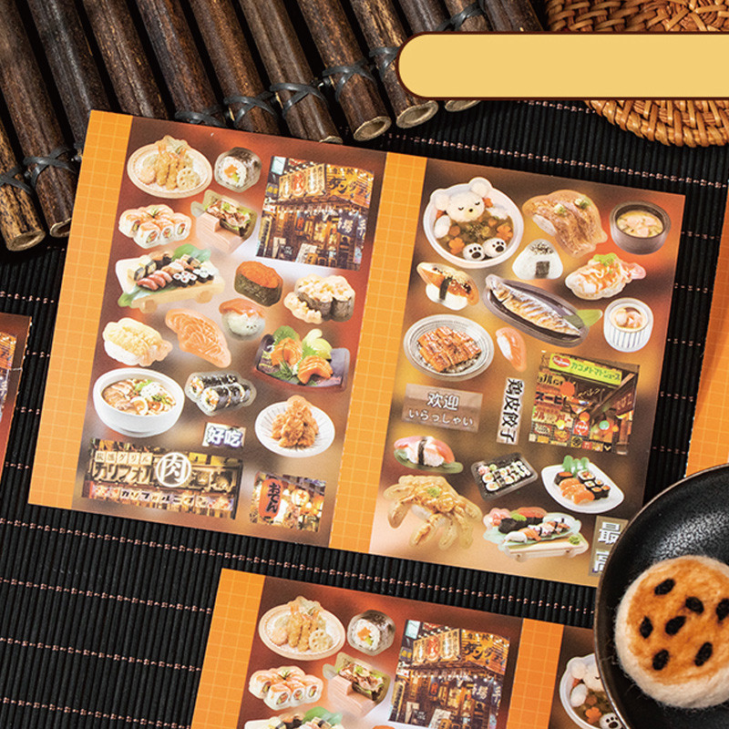 

1Style 16Pcs/bag Taste World Travel M5 Cut Film Sticker Book DIY Handbook Material