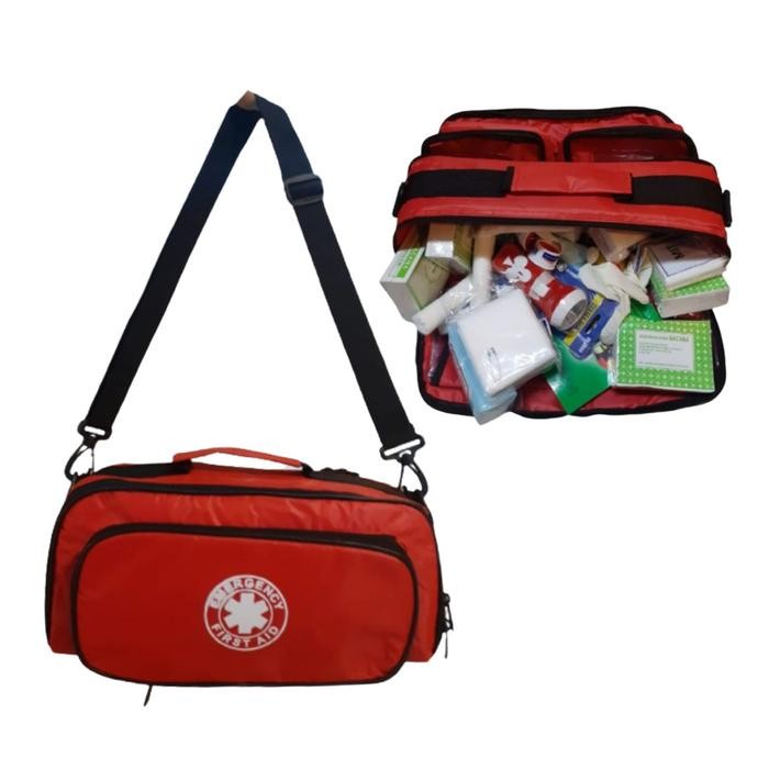 Tas Selempang Obat P3K Type A ,B Dan C + Isi Lengkap /Tas Slempang