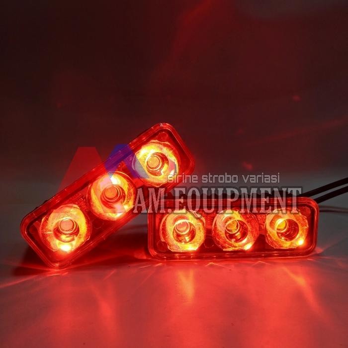 lampu led strobo universal STROBO MT3 - Merah merah