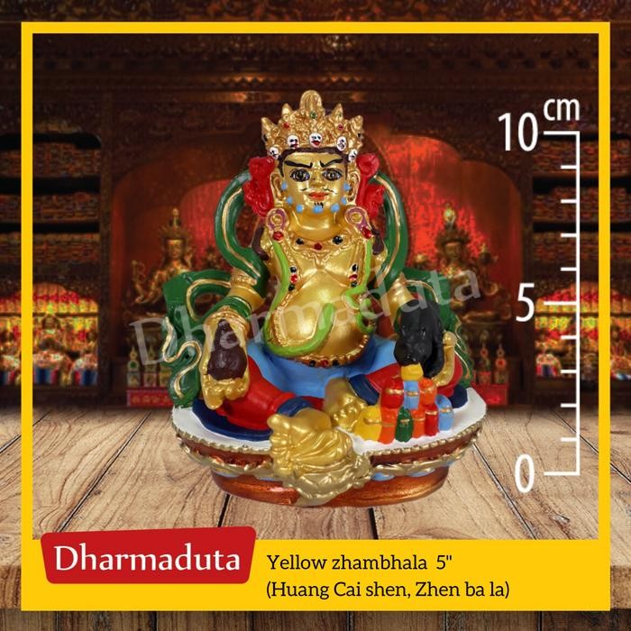 Yellow Jambhala 5In - Patung R Arca Buddha