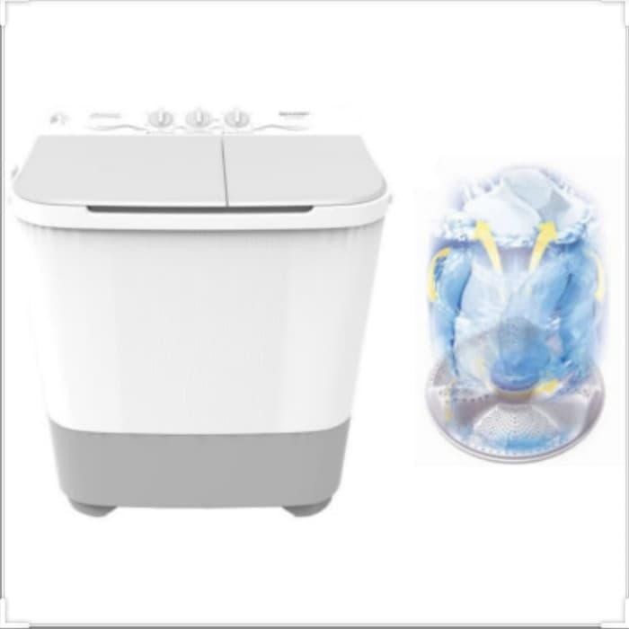 MESIN CUCI SHARP 2 TABUNG JEPANG ES-T80MW-BK/HK/PK 80 MW 8KG PUREMAGIC