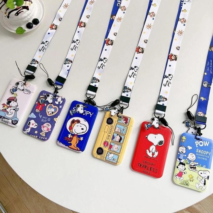 

ASLI snoopy lanyard gantungan tali hp id kartu card photocard pc kpop case READY STOCK