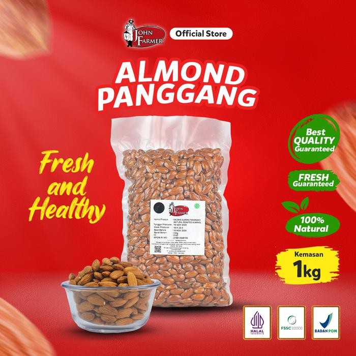 

IOI2 Almond Panggang - John Farmer Natural Roasted Almond 1 Kg