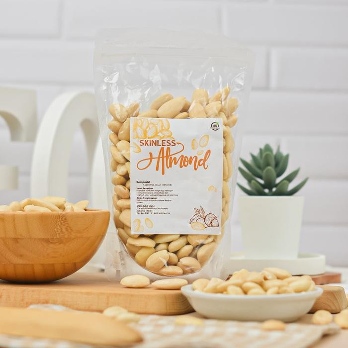 

IOI2 Natural Almond Skinless 500Gr (Kacang Almond Tanpa Kulit) Food Snack