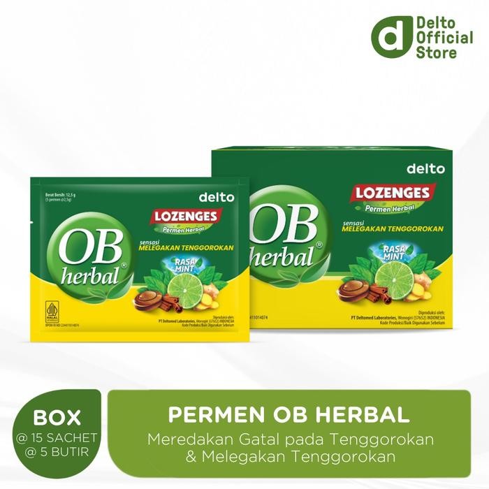 

IOI2 Permen Ob Herbal Rasa Mint Box 15 Sachet - Sensasi Melegakan Tenggorokan Membantu