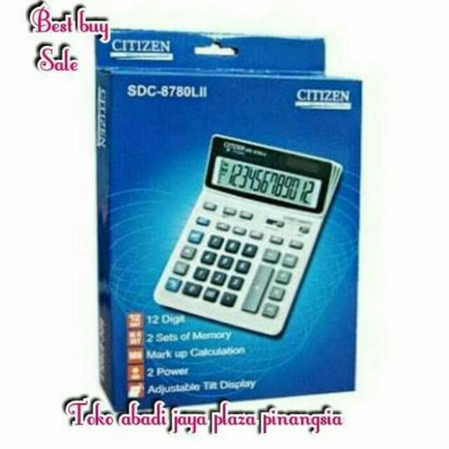 

TERLARIS ! PROMO TERBATAS!!! CITIZEN SDC 8780LII CALCULATOR PACKING AMAN