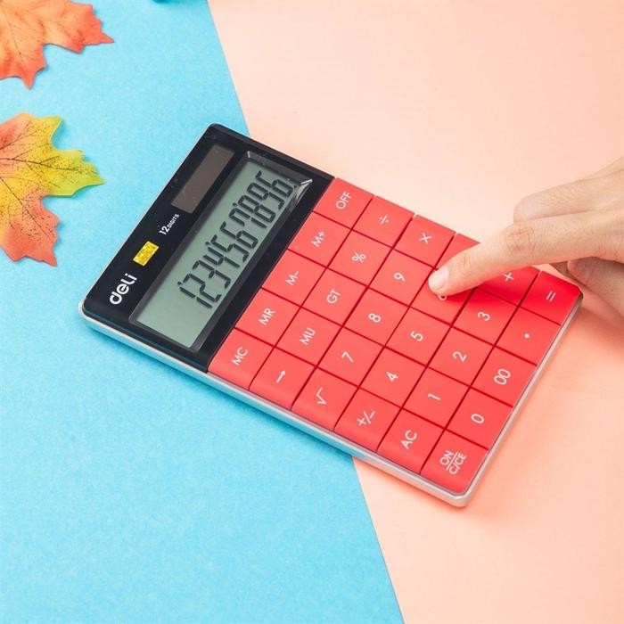 

KALKULATOR DELI E1589 CALCULATOR MODERN STYLISH OFFICE 12 DIGIT