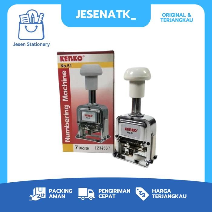 

Nomorator Kenko 7 Digit Numbering Machine Mesin Nomer Otomatis Dokumen