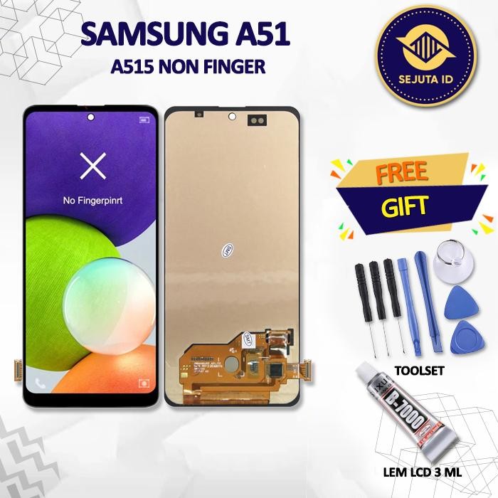 LCD SAMSUNG A51/A515 NON FINGER ORIGINAL FULLSET- FREE TOOLSET -LEM LCD