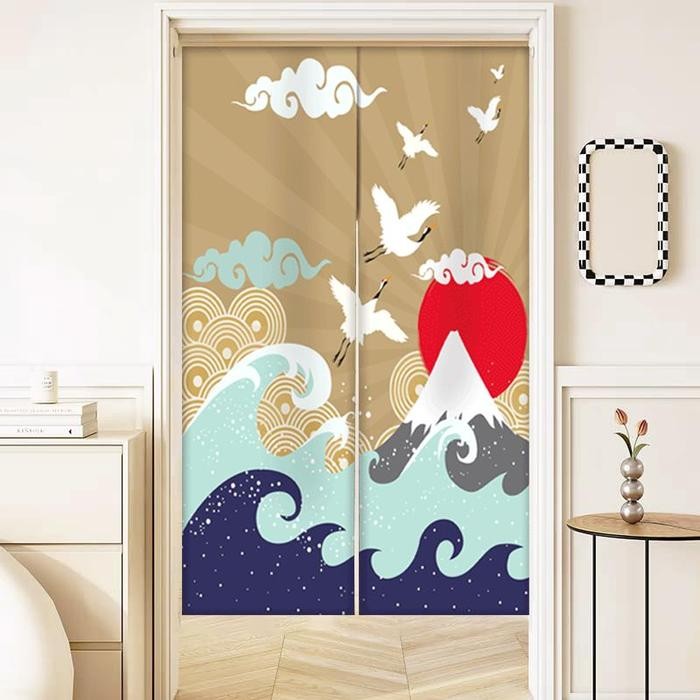 Gorden Pintu Tirai Hordeng Pintu Kamar Tirai Pintu Dapur Jepang