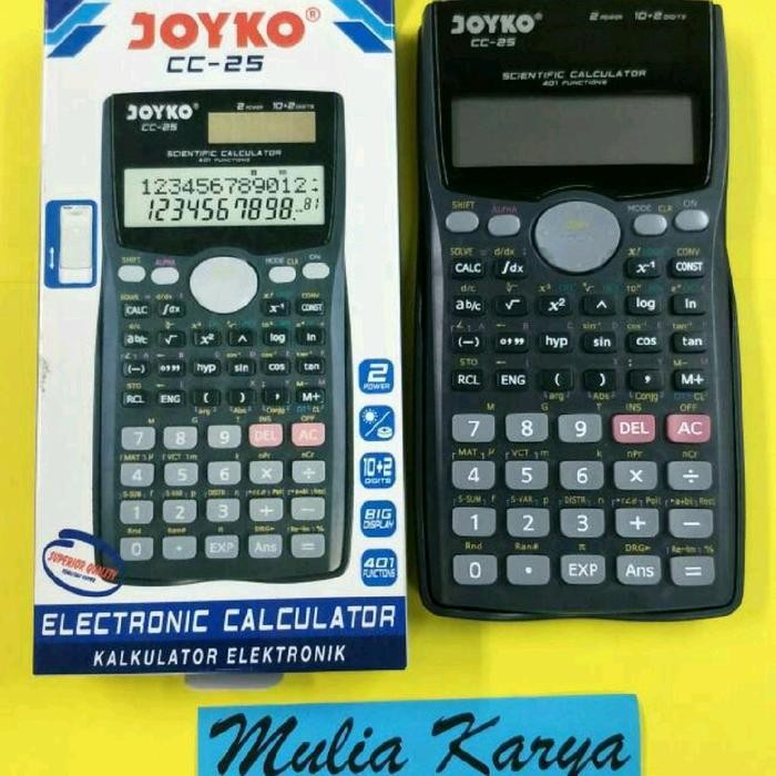 

Kalkulator Joyko Cc 25 Scientific Calculator - 401 Fungsi Ilmiah, Statistik, Sinus Cosinus Tangen