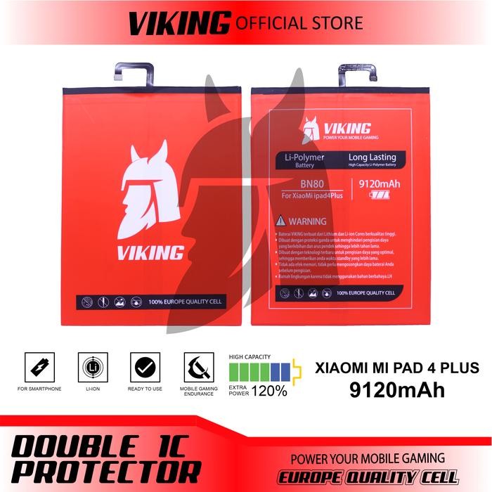 VIKING Baterai Xiaomi Mi Pad 4 Plus BN80 Double Power