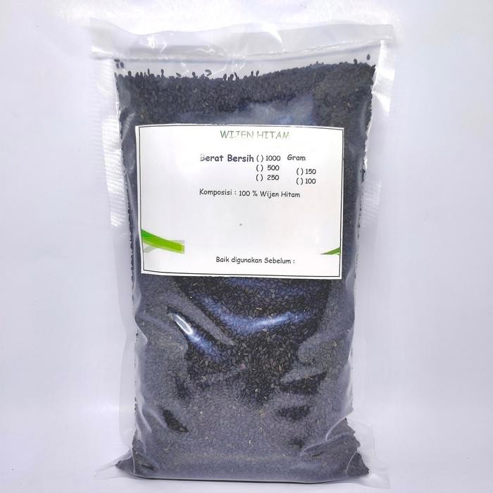 

3YC3 1000Gr Black Sesame Seeds/ Biji Wijen Hitam Mentah