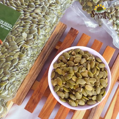 

3YC3 Kuaci Hijau Pumpkin Seeds/ Biji Labu Mentah 1000 Gr/ 1 Kg