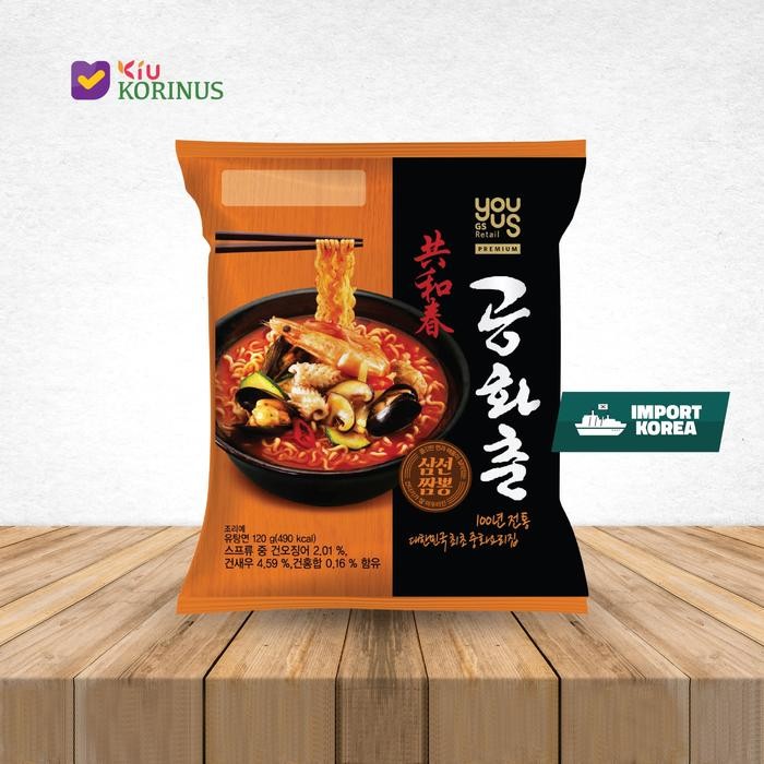 

3YC3 K- Youus Gonghwachun Samsun Jjambbong Noodle/Mie Korea /Mie Instan120G