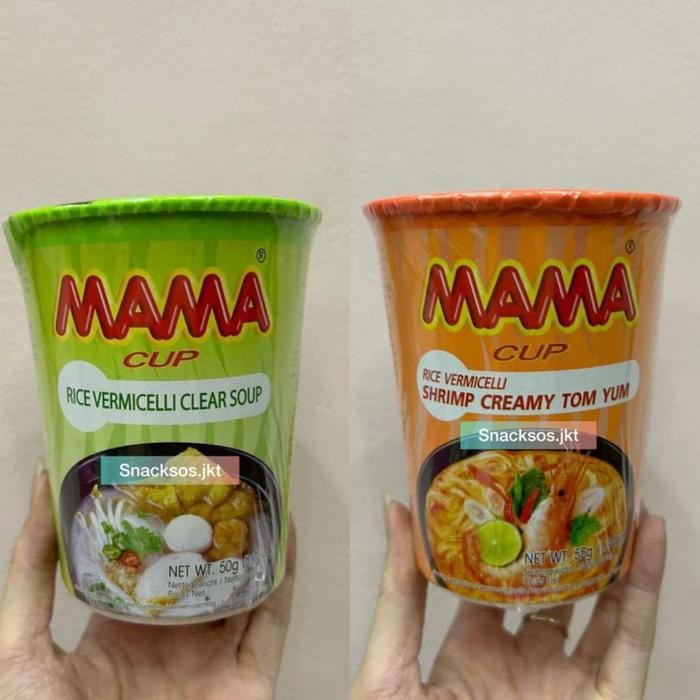 

H48Y [Cup] Mama Noodles Rice Vermicelli Shrimp Creamy Tom Yum / Clear Soup