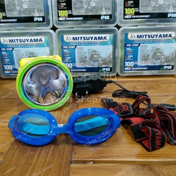 Senter Kepala Selam Diving 100 Watt Mitsuyama Ms-219P Ms-219K Headlamp