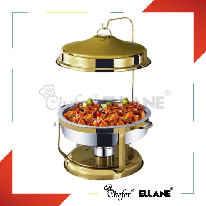 Hanging big Round Chafing dish Gold/pemanas gantung/penghangat makanan