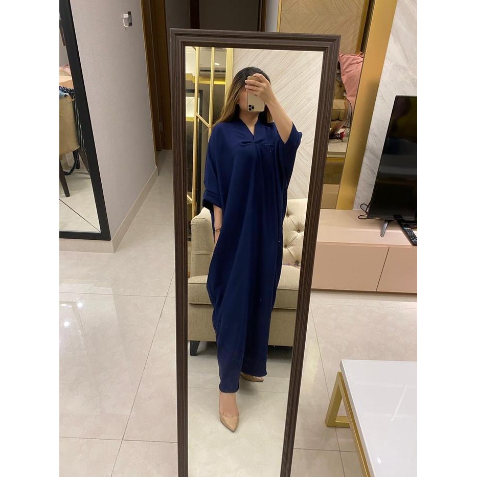 Vm - Ready Jumbo Bb 50-90Kg Ld 160Cm -Kaftan Moscrepe Fashion Wanita / Kaftan Polos Muslim 9624#