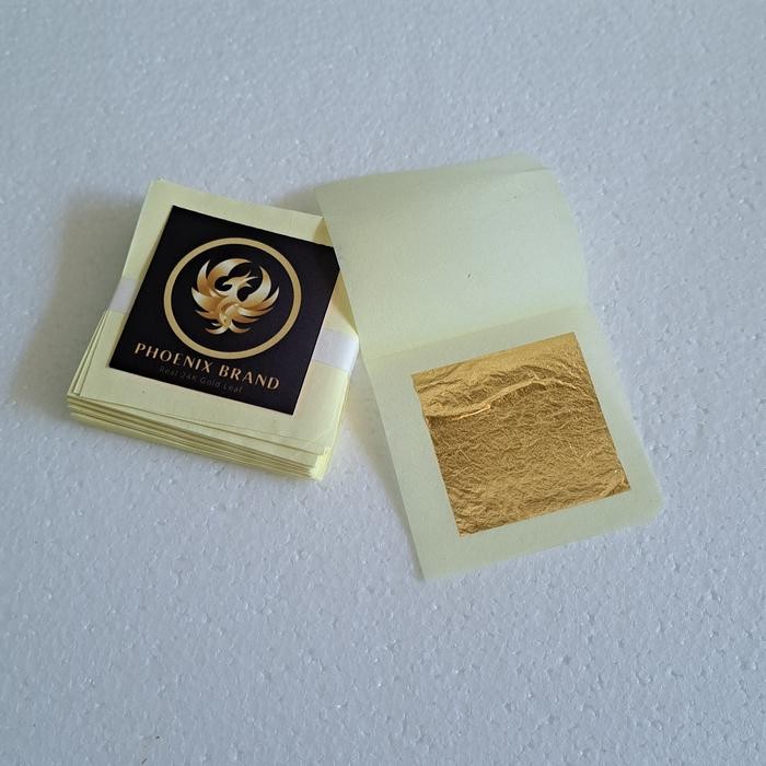 

Edible Gold Leaf Foil Sheet 24K Emas Prada Food Grade - Phoenix Brand