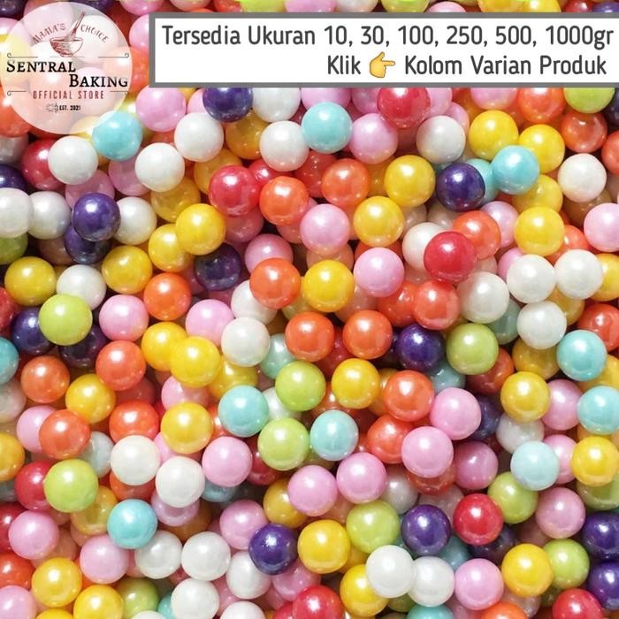 

SPR-163 Sprinkle Mutiara Mix Rainbow 6mm (M3-C) Springkel Sprinkel Kue
