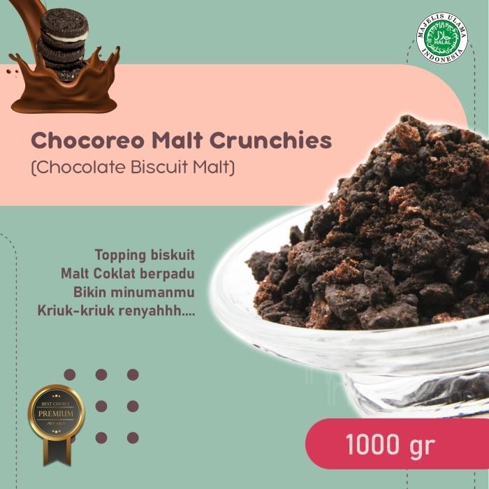 

CHOCOREO MALT BISKUIT COKLAT - TOPPING CRUMB BISKUIT MALT RASA COKLAT
