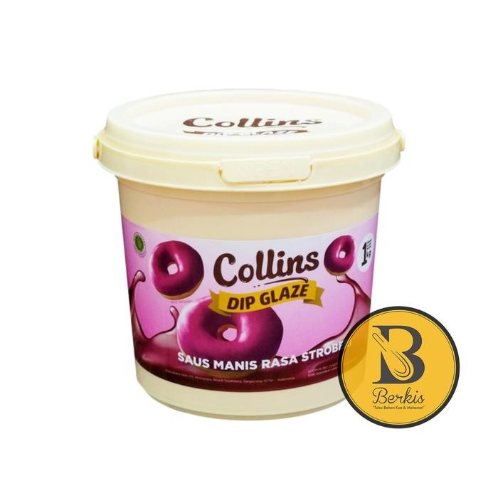 

Collins Dip Glaze Strawberry 1 Kg / Topping Donut Donat Stroberi