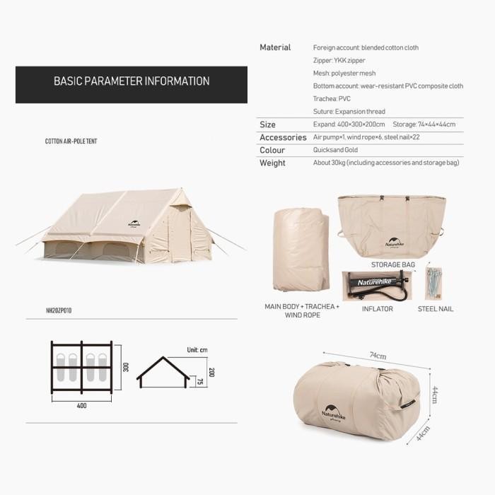 Paling Dicari Tenda Camping Naturehike Nh20Zp010 Inflatable Air Pole
