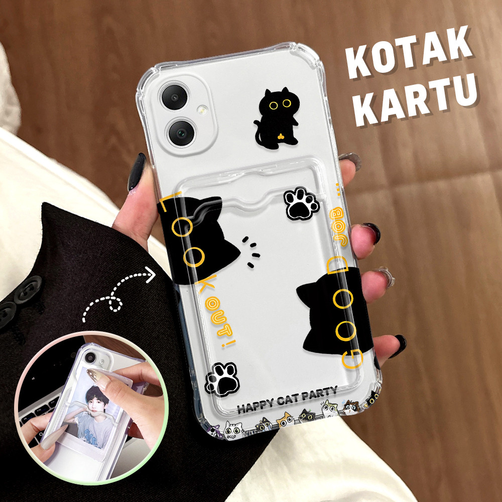 Casing Hp Untuk Compitable With Samsung Galaxy A05 Tempat Kartu Cassing Anti Jatuh Card Holder Softc