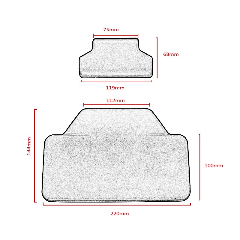 Universal Motorcycle Backrest Pad Passenger Lazyback Protector Rear Case Cushion For BMW R1200GS