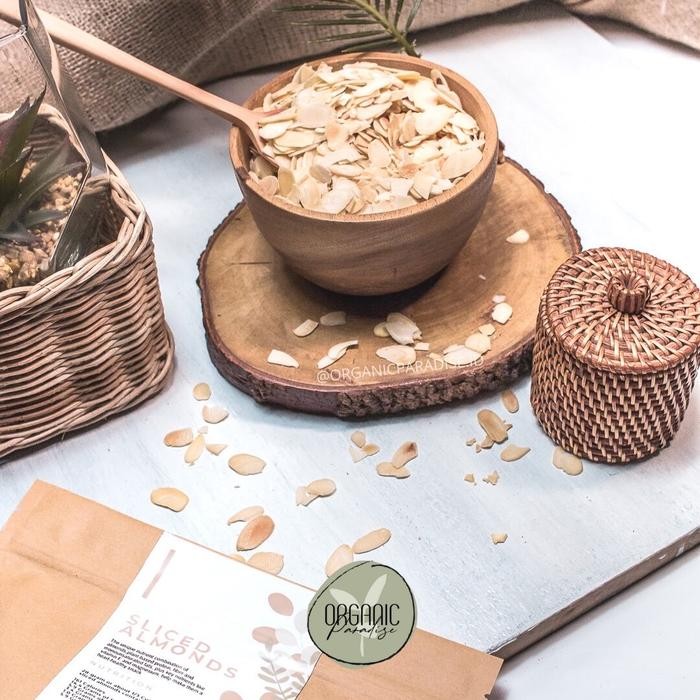 

ORGANIC PARADISE ROASTED SLICE ALMOND 1 KG / KACANG ALMOND SLICE PANGGANG 1 KG USA NON GMO