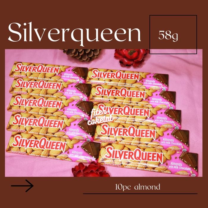 SILVERQUEEN 58G / 55G CASHEW ALMOND/ SILVERQUEEN BESAR ALMOND CHOCOLATE COKLAT MAKANAN HALAL COKELAT