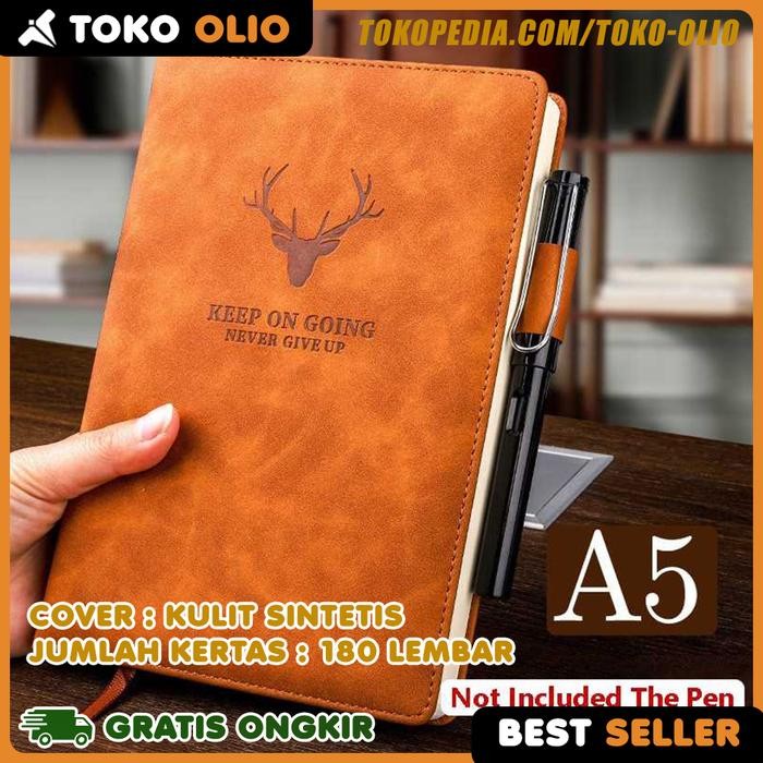 

Buku Tulis Catatan Kerja Agenda Kertas A5 Notebook Cover Kulit