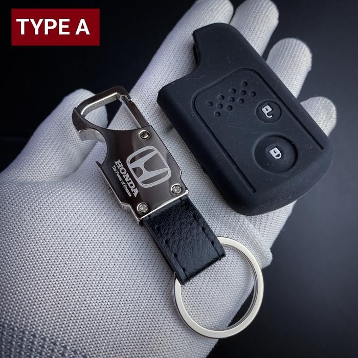 Gantungan kunci remote kulit mobil Honda CRV gen 4 keyless