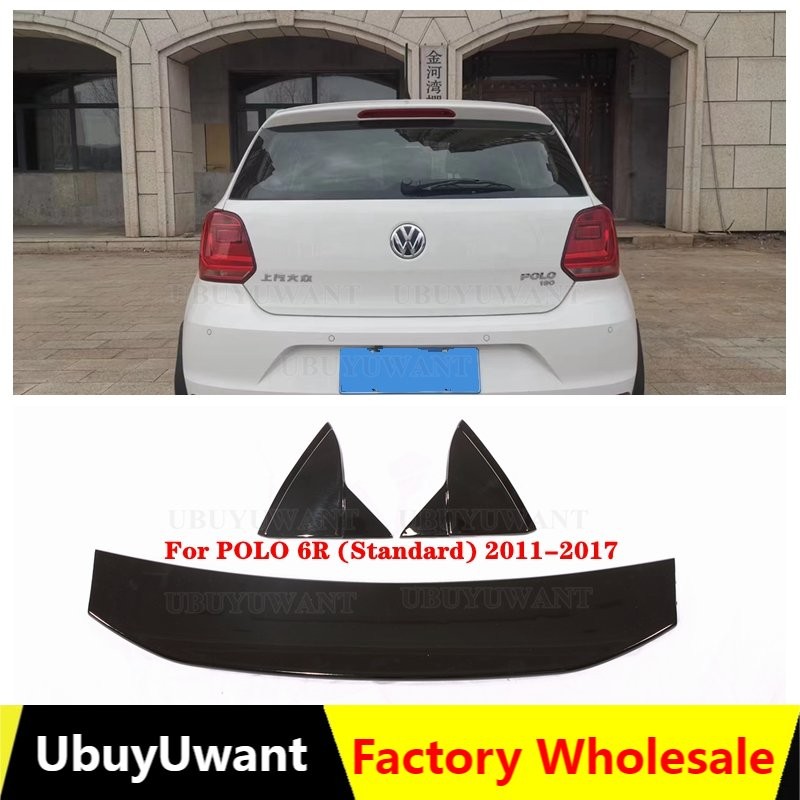 For VW Polo Spoiler ABS Material Car Rear Wing Primer Color VW Polo