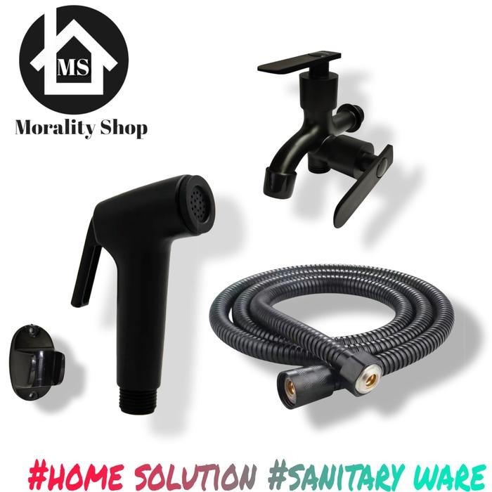 Paloma Vone - Jet Shower Cebok Kloset Set Hitam Mtb Spray Bidet Shower Toilet Black