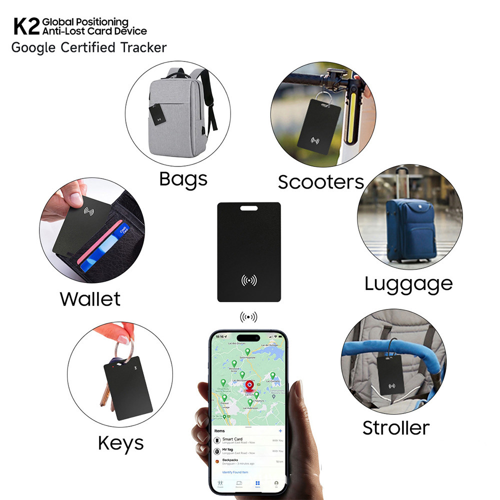 Smart Wallet Tracker Card Bluetooth Tracker for Android Key Luggage Finder Pet Locator Tag Works