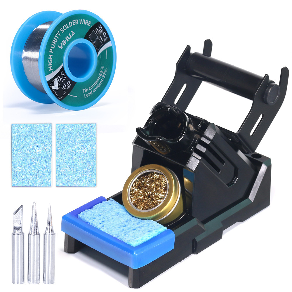 

Electric Solder Station Stand With Mental Cleaning Ball and Cleaning Sponge Soldering Iron
